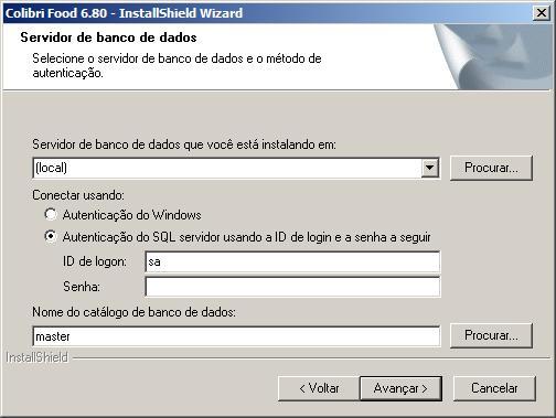 22 7. Selecione a opção "Autenticação do SQL servidor usando a ID de login e a