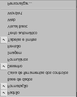 Capítulo 1- Ambiente de Trabalho 1.3. Barras de ferramentas As barras de ferramentas permitem o acesso aos comandos sem ser necessário recorrer aos menus.