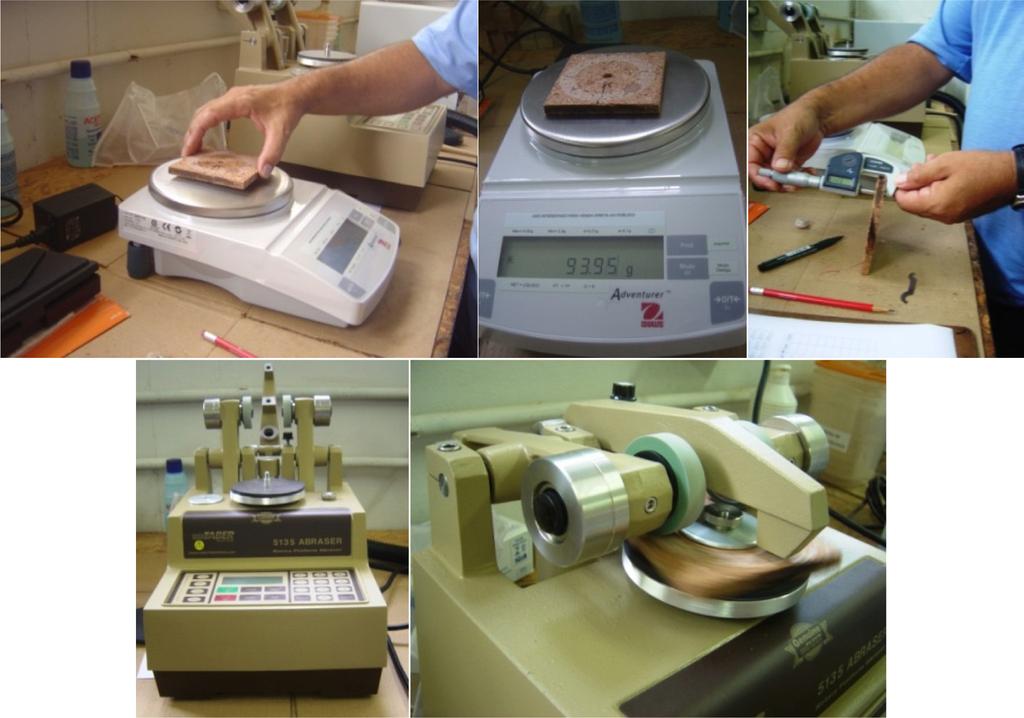 Equipamentos utilizados nos ensaios de abrasão. Figure 3. Equipment used in the abrasion test.