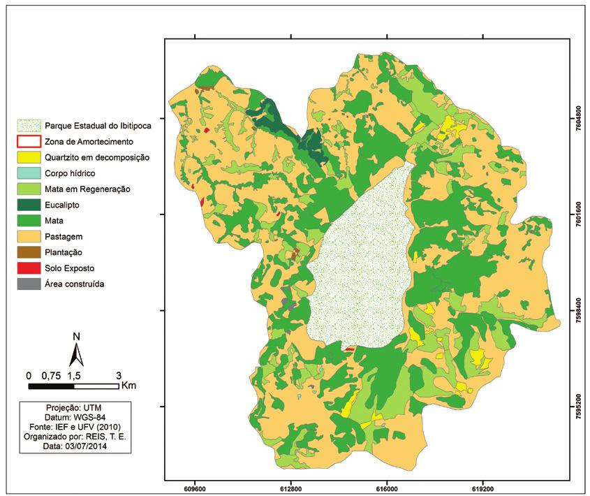 territorium 22 Apesar de ser proibida a plantação de eucalipto na zona de amortecimento do PEI, esse tipo de cultivo abrange cerca de 1,36% da área estudada.
