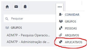 Sob o ícone de reticências na barra de navegação superior, clique em