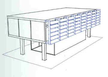 ESTRATÉGIA SOMBREAMENTO PERSIANAS EXTERNAS Figura 01. Persianas externas. Fonte: www.arcstructures.com Sistema de sombreamento externo que corre ao longo das aberturas da edificação.