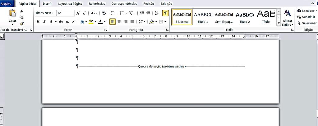 TUTORIAL COMO INSERIR PAGINAÇÃO 1 A contagem das folhas começa a partir da folha de rosto, todas as páginas devem ser contadas sequencialmente, mas não numeradas, até o Sumário.