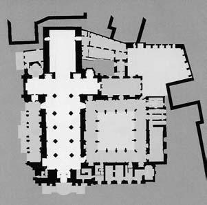 Fig. 3.5 - Planta da Sé do Porto IPPAR, 2002 O claustro que se encontra junto à fachada lateral sul é obra do bispo D.