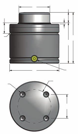 érie UT Molas a Gás UT.6600 66 / 7.4 ton ø75 25.5 3 2 x R2.5 ø120 G 1/8 16 de Profundidade ø80.8 Tabela de FORÇA () 120.0 108.0 96.0 84.0 72.0 60.