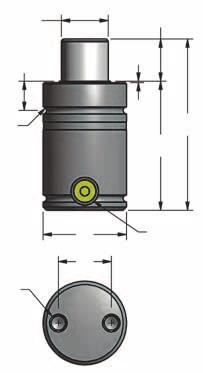 érie UT Molas a Gás UT.1000 9.2 / 1.0 ton ø28 17.5 1 2 x R2 ø50 G 1/8 31.7 2 x M10 16 de Profundidade Tabela de RM Entalhe com Raio FORÇA () 16.9 15.1 13.0 11.5 Baseado em pressão de 150 bar 9.