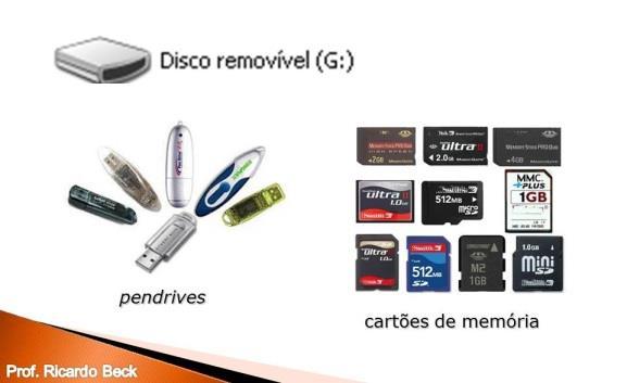 Disco Removível Esse item indica dispositivos removíveis, como pen drives e cartões de memória.