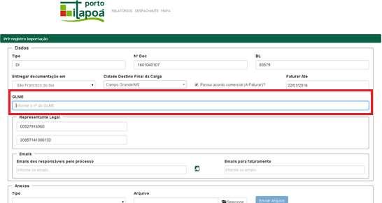 Inserir ICMS ICMS do Estado do Mato Grosso do Sul tem opção GLME, neste