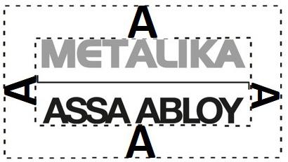 Área de não Interferência do logo Metalika O tamanho mínimo do logo Metalika/ASSA ABLOY deve ser respeitado sempre.
