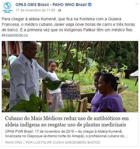 Exemplos Exemplo 1 (agenda global de saúde) Relatamos a história de um profissional cubano que reduziu o uso abusivo de antibióticos em uma aldeia
