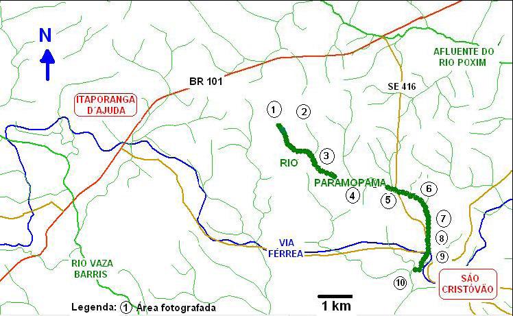 2 CARACTERIZAÇÃO DO RIO PARAMOPAMA Nasce próximo ao Pov. Aningas, deságua no Vaza-Barris. Aprox. 17km de extensão, bacia perene.