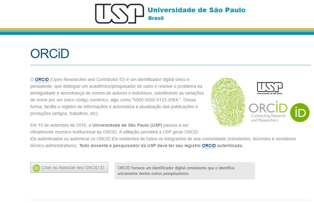 Como registrar-se na ORCID USP Acesse o site: