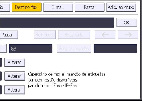 Procedimento Básico para Transmissões (Transmissão por Memória) 11. Introduza o número de fax com as teclas numéricas e, em seguida, prima [OK]. 12.