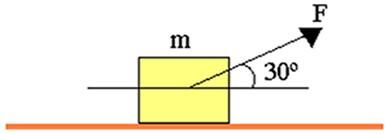 a) 5 N b) 10 N c) 50 N d) 0 e) 100 N 5- (UNIFOR CE) Um bloco de massa de 4,0 kg é abandonado num plano inclinado de 37º com a horizontal com o qual tem coeficiente de atrito 0,25.