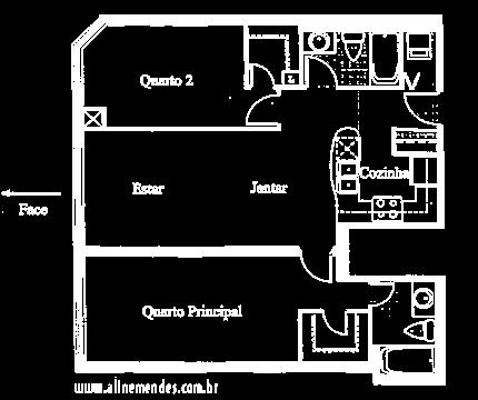 AULAS GRÁTIS DE FENG SHUI 06 FACE DE UM APARTAMENTO Para encontrar a face de um apartamento, devemos sempre considerar os seguintes pontos: 1. A planta-baixa.