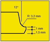 51 1,0 mm Enchimento OK 22.46P/22.47P 5,0 mm OK Autrod 12.51 1,0 mm OK Autrod 12.