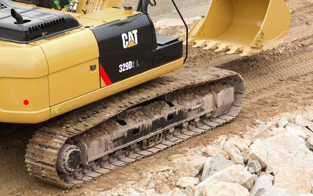 Material Rodante e Estruturas Forte e durável, tudo o que você espera de escavadeiras Cat. Soldagem Robotizada Até 95% das soldagens estruturais em uma Escavadeira Cat são feitas totalmente por robôs.