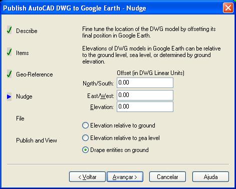 Figura 72 Importando dados do Google Earth Vamos agora importar uma superfície do Google Earth. Antes de mais nada, salve o projeto atual e feche-o.