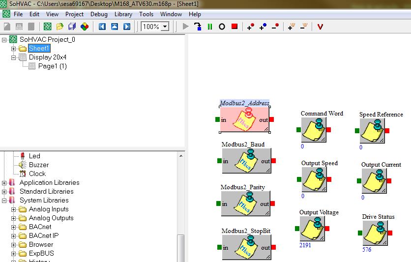 SoHVAC Monitoração On-Line: Para monitoração On-Line no M168, utilizar o Start Debug