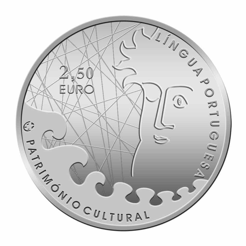 2,5 euro Diâmetro 28 mm Peso 10 g em cuproníquel 14 g em Prata (925/1000) 15,55 g Au 999%o Embalagem