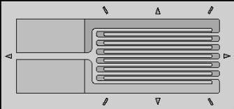 O alongamento entre as marcas são medidos por meio de um extensômetro.