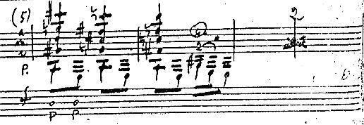 Para exemplificar, basta conferir tal afirmativa na primeira intercessão do violão no primeiro movimento, no compasso 19, primeiro e terceiro tempos. Ver figura 4. Figura 4.