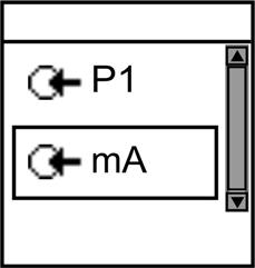 Uma tarefa de medição em ma. ma (24 V) DPI 802/802P apenas. Uma tarefa de medição em ma + alimentação do loop está ativada. DPI 802/802P apenas. Um teste de chaves. IDOS UMM apenas.