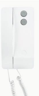 - PEC BI 2 porteiros eletrónicos com alta voz intercomunicante de parede, cor branco Ice. - LC/01 Placa botoneira vídeo porteiro Lithos, sistema X1.