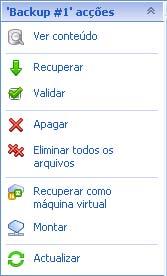 A barra do painel dá rápido acesso às operações e ferramentas do programa. Todos os itens da barra Acções e ferramentas estão duplicados no menu do programa.