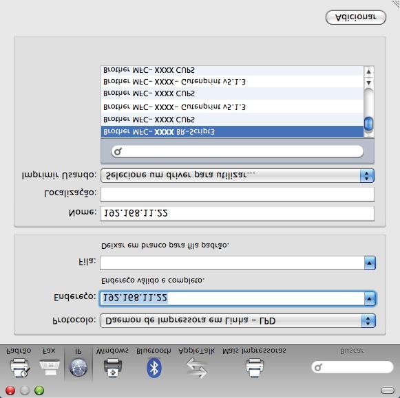 Para mais informações sobre como imprimir a página de configuração, consulte Impressão da lista de configurações de rede na página 87.