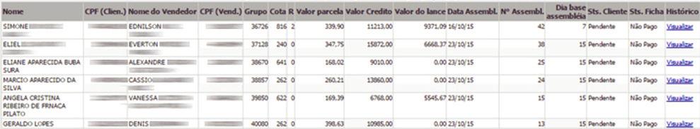 Ficha Histórico Pendente Não Pago Visualizar Ao clicar na opção Visualizar, o sistema vai trazer a tela de Simulação.