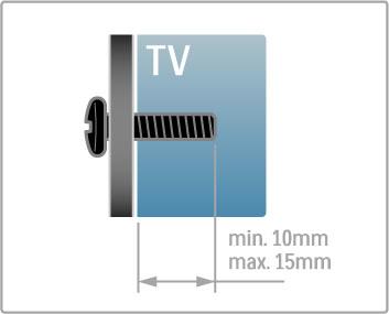 1.2 Configurar Montagem em suporte ou mural Assegure-se sempre de que posiciona o televisor numa superfície resistente, quando este é montado num suporte para TV.