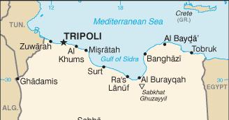 1.1. Mapa País Designação oficial: Grande Líbia Socialista Popular Árabe Jamahiriya Área: 1.759.