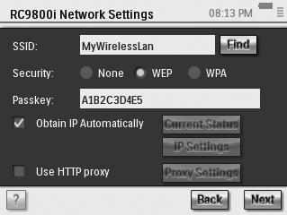 Se Sim seleccione Next (Seguinte) no RC9800i e continue com a Parte 8 Definições de data e hora. Se Não seleccione Change (Alterar) para introduzir as definições do Ponto de acesso sem fios (WAP).