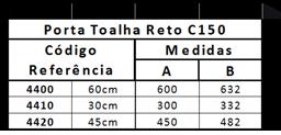 Porta-toalha longo 60cm