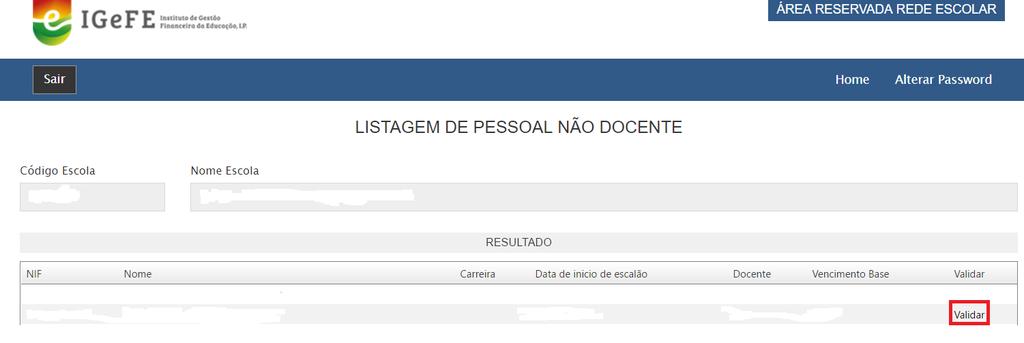 INSTRUÇÕES DE PREENCHIMENTO PROGRESSÃO NA CARREIRA Entrar em www.igefe.mec.pt Aceder à área reservada do estabelecimento de ensino.