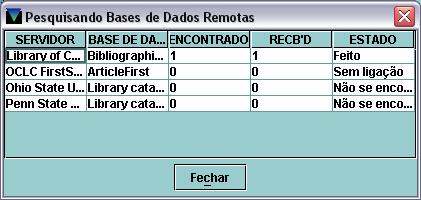 2 o sistema apresenta uma janela com a lista das bases de dados disponíveis; Figura 10 3.