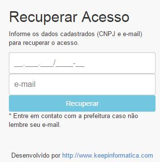 3 Tela Inicial NFe Acesso CONTRIBUINTE Efetuar Login - 1º Acesso Caso não possua o usuário e/ou senha. Clicar esqueceu a Senha?