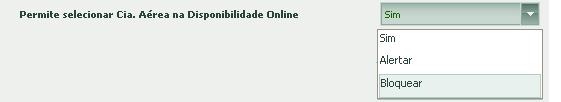 Sim: Na grade da solicitação poderá ser informada qual cia. aérea deseja que retorne na disponibilidade, sem acusar desvio de Política Alertar: Ao escolher uma cia.