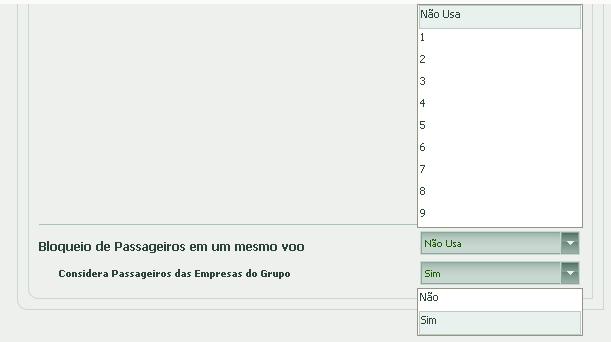 Aéreo > Parâmetros Default da faixa de horário para busca aérea: Insira a quantidade de horas que deve aparecer na grade para a busca dos vôos.