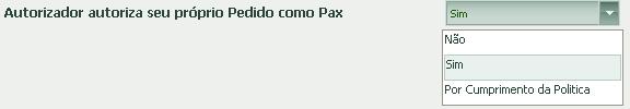 Os níveis de Autorização também devem ser parametrizados no perfil do Autorizador (Gerência > Clientes > Usuários) Autorizador altera reserva selecionada pelo Solicitante: Parametrize este item para