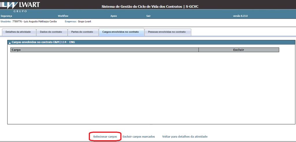 Nesta atividade você informará os colaboradores que prestarão serviços nas dependências do Grupo Lwart.