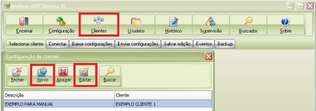 Cadastro de clientes Com o cadastro do Receptor ou dos Receptores IPs criados, o próximo passo é o cadastro de clientes.