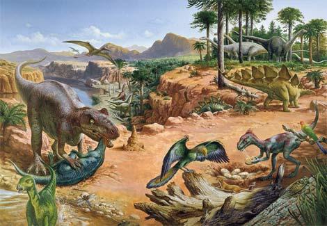 (Evolução) Nascem as Angiospermas 200 Ma atrás Outro período de extinções. 195-170 Ma atrás Diversificação dos dinossauros. 155 Ma atrás Ancestral dos pássaros. 130 Ma atrás Angiospermas!