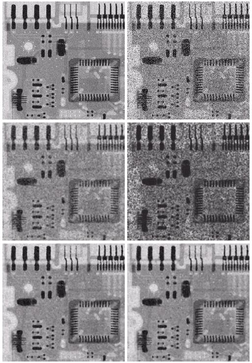 Filtros de Ordenação Ruído uniforme Ruído salt-and-pepper Filtro de média