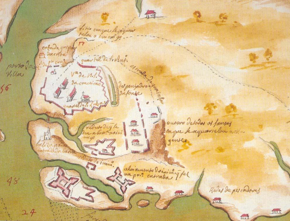 MAPA 7 JOÃO TEIXEIRA ALBERNAZ, 1631 1640. Fonte: REIS FILHO, 2001, pág. 106.