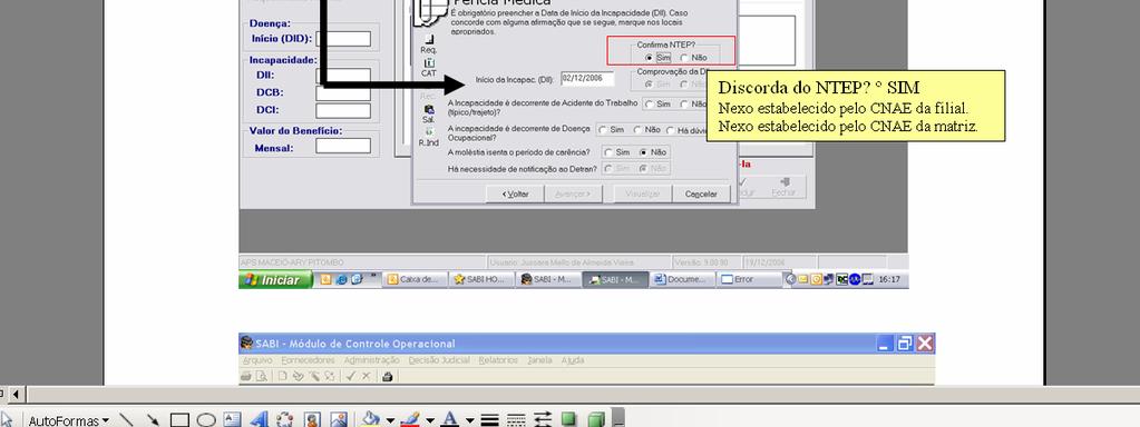 Verificar nexo técnico (doença