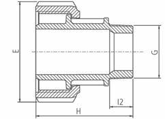 Conexões de Compressão Flange Metálico Brida de Metal Bitola d x DN (Pol.) D Dp D1 S t Th Número de Furos Peso (g) Código mm polegadas 50 x 40 (1.