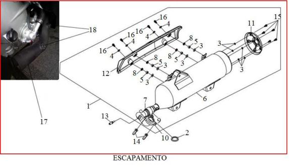 SISTEMA DE EXAUSTAO 10629-A21-100 COXIM DO ESCAPAMENTO [V1] 1 10601-A21-000 ESCAPAMENTO COMP 2 10603-A21-000 JUNTA DO ESCAPAMENTO 3 10604-A21A-000 PROTETOR DA CAPA DO ESCAP A 4 10605-A21A-000