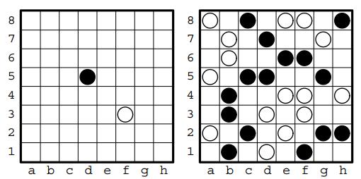 10.JOGO: GATOS &CÃES AUTOR Simon Norton, 1970s MATERIAL Um tabuleiro quadrado 8 por 8. 28 peças gato e 28 peças cão (representadas respetivamente por peças negras e brancas).